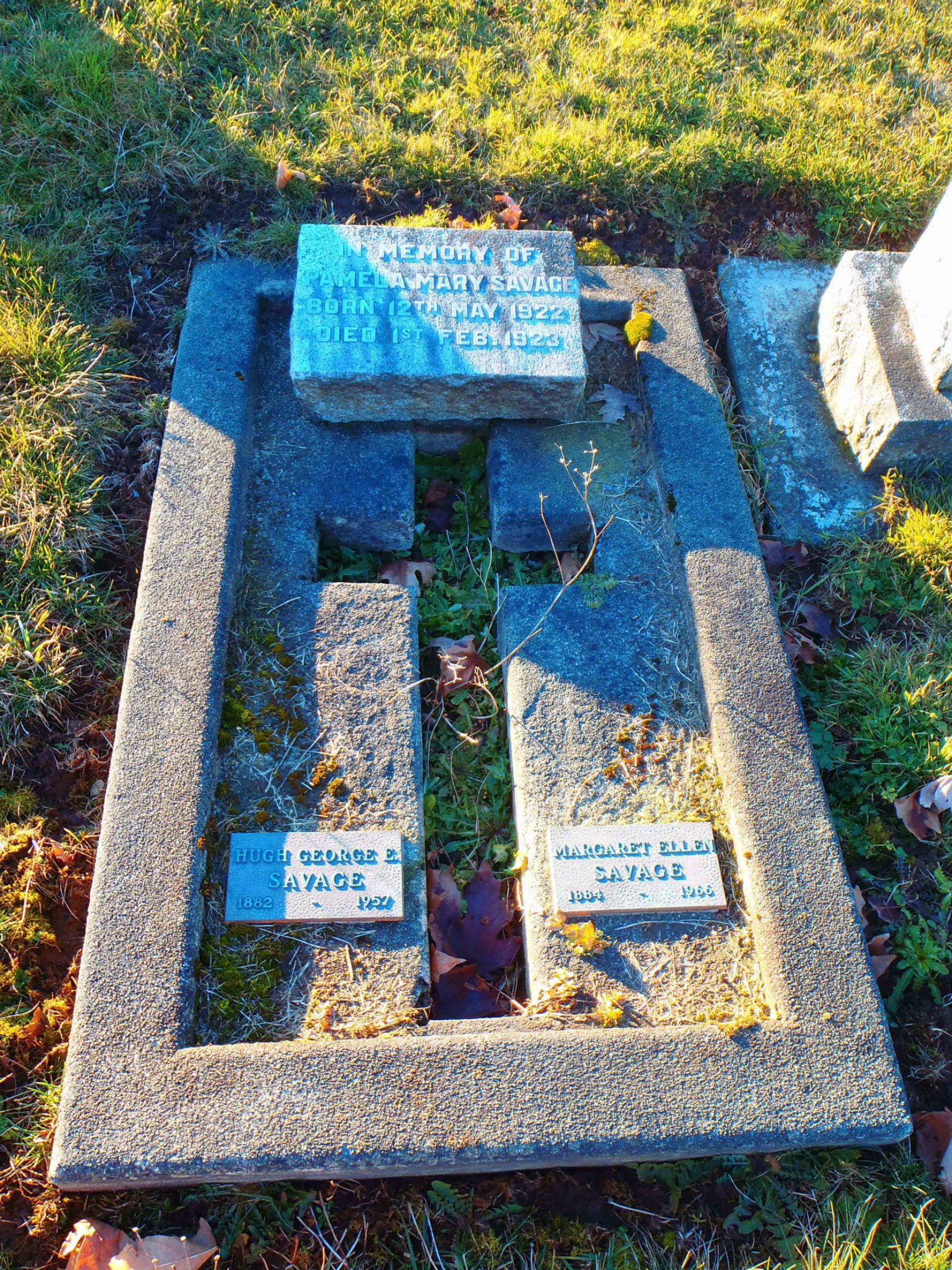 Hugh George Savage, family grave, St. Mary's Somenos cemetery, North Cowichan