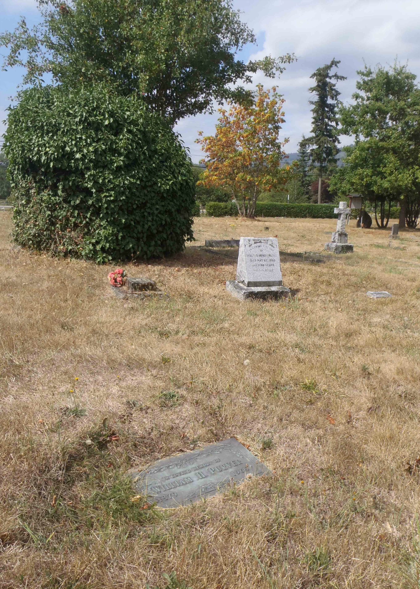 William Harrington Purver grave, St. Mary's Somenos cemetery, North Cowichan