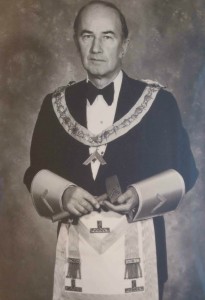 Gordon Maurice Berry as Worshipful Master of Temple Lodge, No.33