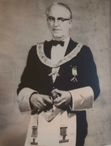 Gordon Maurice Berry as Worshipful Master of Temple Lodge, No.33
