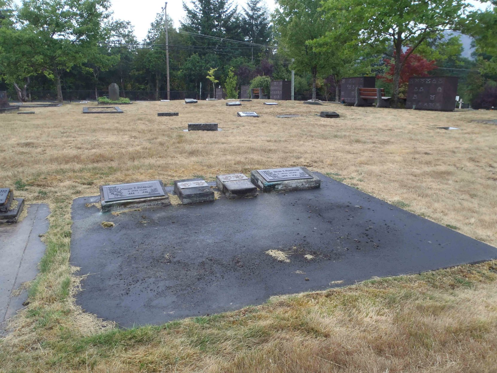 William Grosskleg family grave, Mountain View Cemetery, North Cowichan
