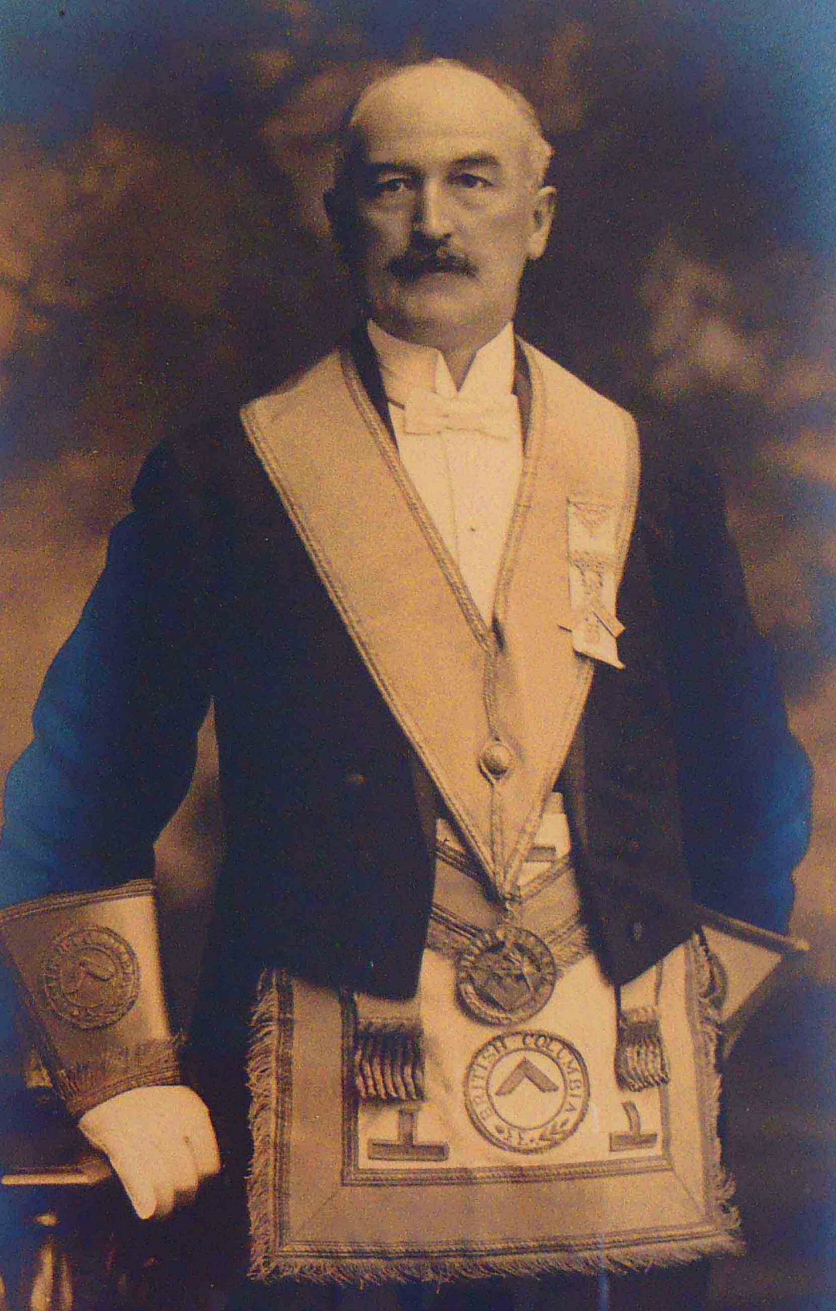 Thomas Pitt as District Deputy Grand Master, 1918